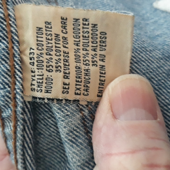 In Crowd stone washed denim jacket. Large - Picture 3 of 7